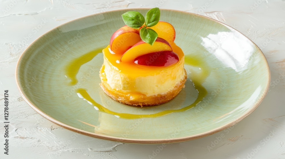 A Delicate Peach Tartlet, A Culinary Masterpiece A Delicate Peach Tartlet, A Culinary Masterpiece