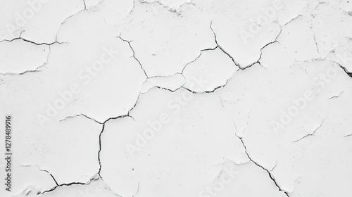 Subtle light grey mud wall texture with cracks for interior design and background use