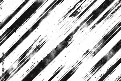 Black and White Grunge Texture with Bold Diagonal Brush Strokes