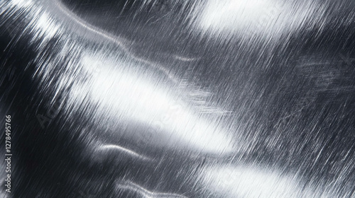 Abstract metallic titanium texture with cool grey shades for design and background photo