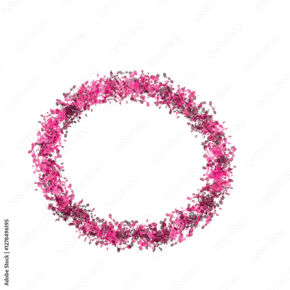 pink round frame