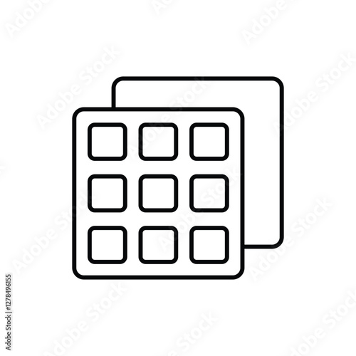 Wafer vector icon 