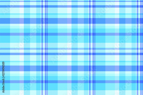 40s pattern textile check, new year plaid vector fabric. Dog tooth seamless tartan background texture in cyan and light colors.