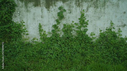 Wallpaper Mural Nature-inspired wall with lush green foliage and textured surface for eco-friendly design Torontodigital.ca