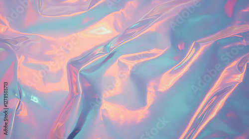 Pearlescent grey wall texture with subtle iridescent colors for creative design