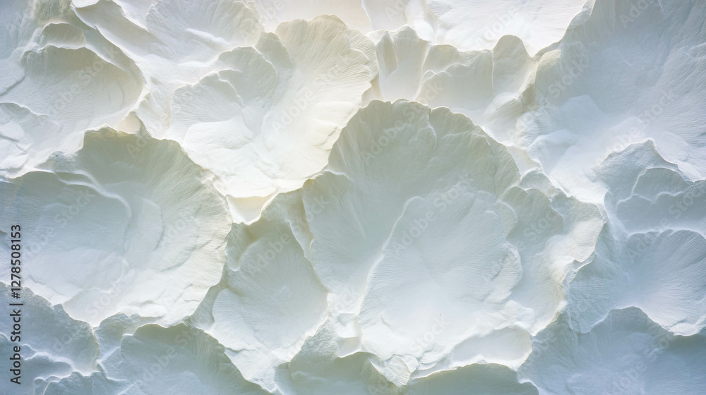 Textured plaster wall with smooth floral patterns for interior design inspiration