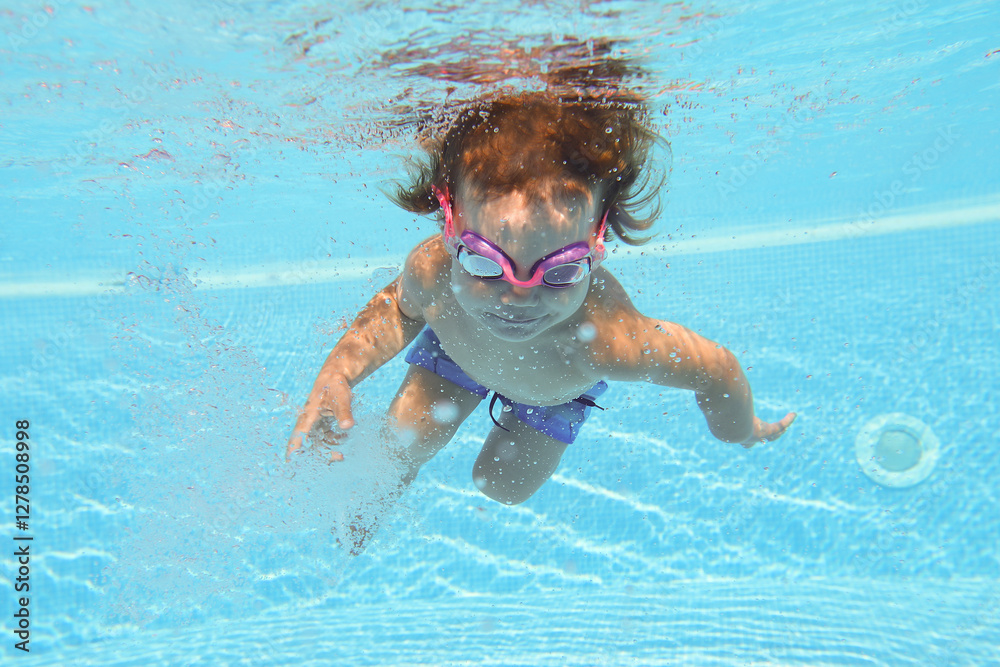 Underwater Baby swimming