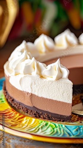 Triple Layer Chocolate Cake with Whipped Cream, A Culinary Masterpiece