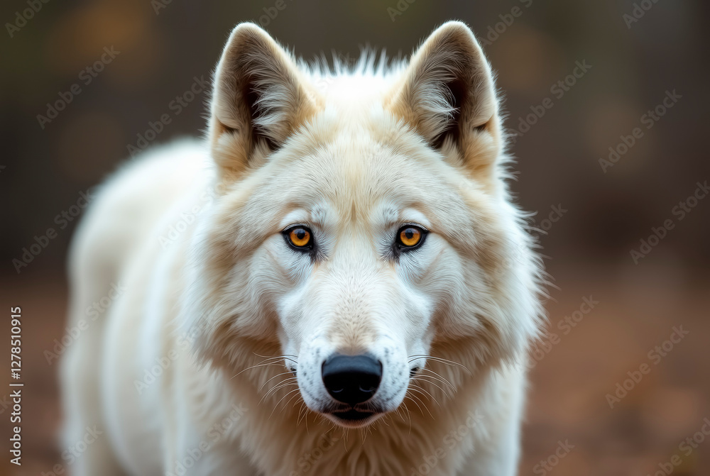 Obraz premium The image shows a wolf with gray fur.