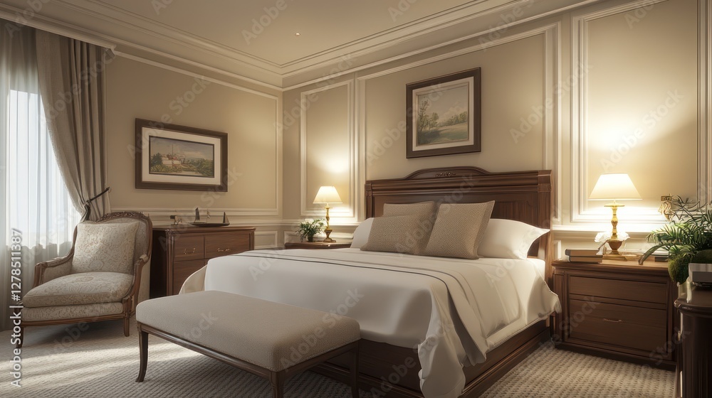 Luxurious hotel bedroom suite interior design Luxurious hotel bedroom suite interior design