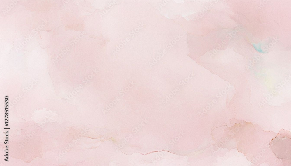 Fototapeta premium Soft Pastel Pink Watercolor Background With Cloud Patterns
