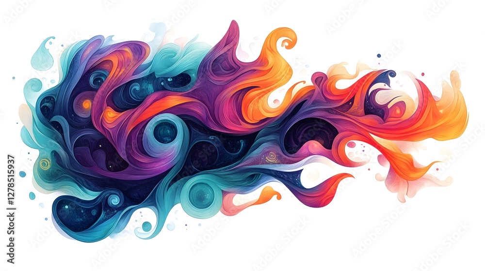 Vibrant Fluid Swirls in Dynamic Motion Digital Art Design Vibrant Fluid Swirls in Dynamic Motion Digital Art Design