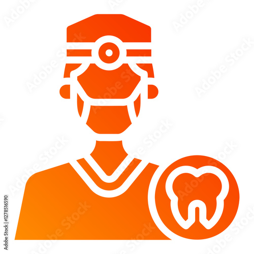 Dentist. This is a vector single icon with a solid gradient style. It is suitable for any purpose, such as website design, mobile app design, logo design, etc.