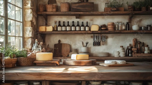 Wallpaper Mural Artisan Cheese Making in a Rustic Kitchen Torontodigital.ca