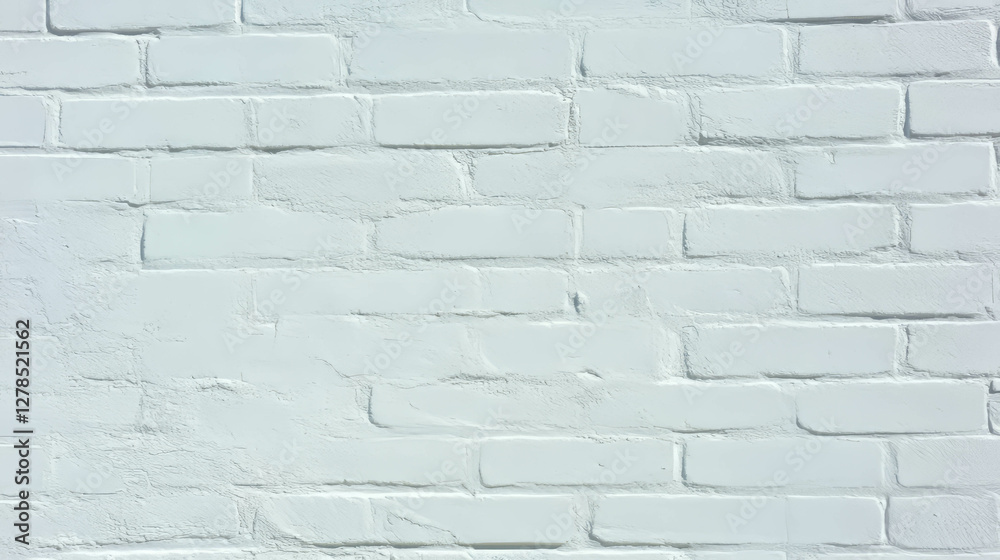 Fototapeta premium Smooth brick wall texture with white faded stucco for background or design