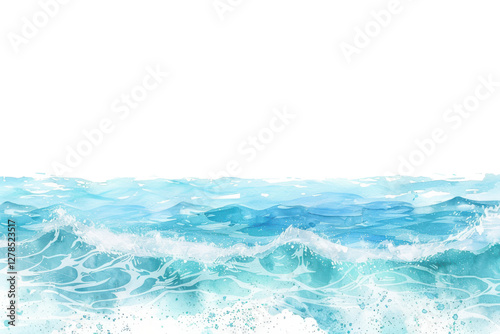 watercolo blue wave
 photo