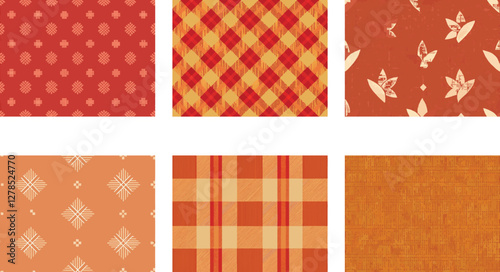 Seamless linen  patterns replicating fabric texture design 