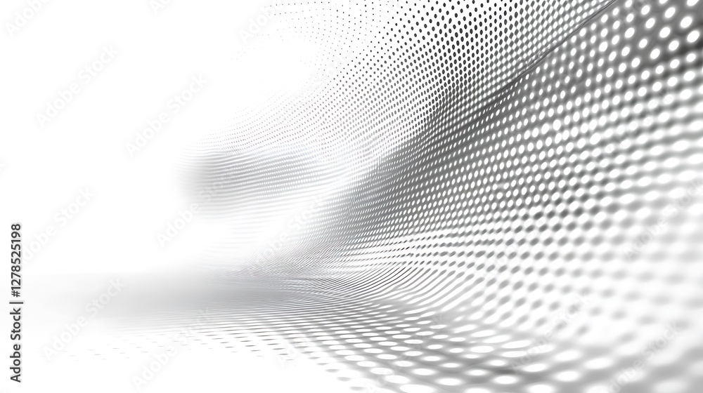 Abstract Gray Scale Dotted Wave Pattern Design Abstract Gray Scale Dotted Wave Pattern Design