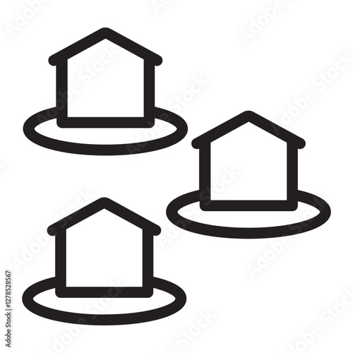 housing area line icon