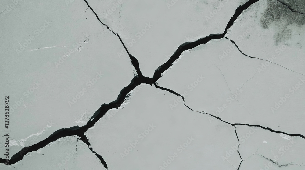 Fototapeta premium Texture of thin dry cracked mud wall with fine details for design projects