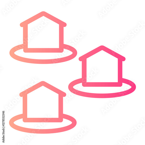 housing area gradient icon