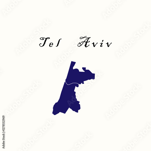 Tel Aviv city map icon vectors