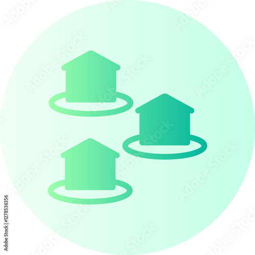 housing area gradient icon