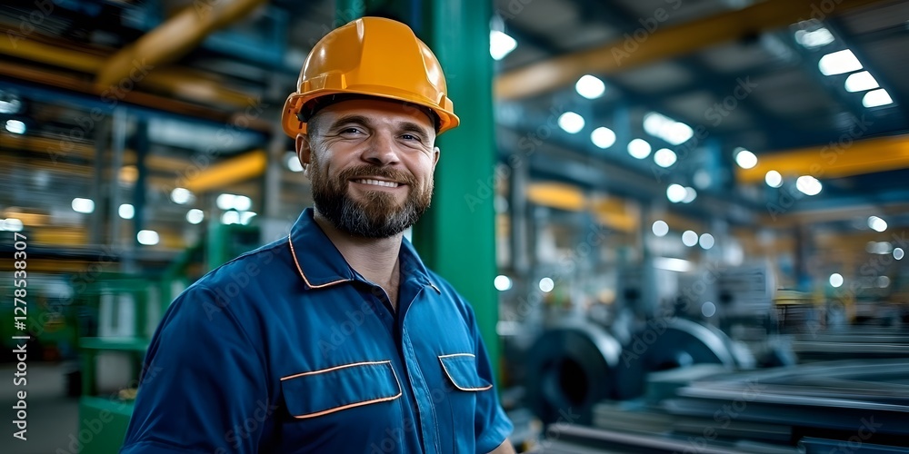 Industrial engineers in hard hats overseeing operations at heavy industry facility workshop environment professional concept Industrial engineers in hard hats overseeing operations at heavy industry facility workshop environment professional concept