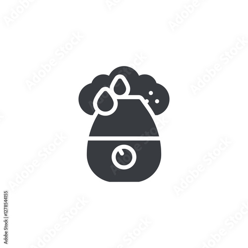 Device emitting mist into the air vector icon
