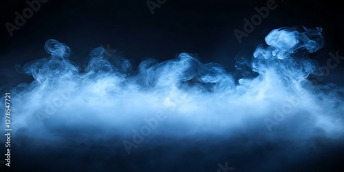 Abstract Blue Smoke Background (1) photo