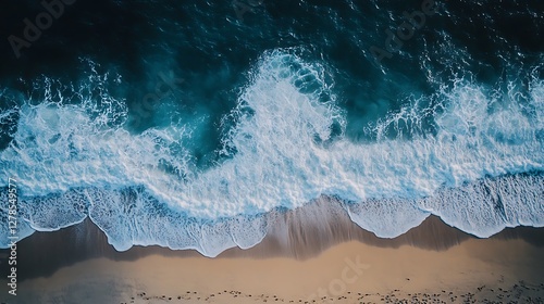 ocean breaks on the shore