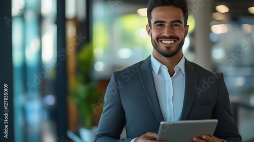 businessman working on laptop