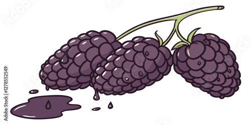 Thick and Textured Mulberry Jam Dripping Naturally. Perfect for: Homemade food markets, Farmers' markets, Healthy food promotions
