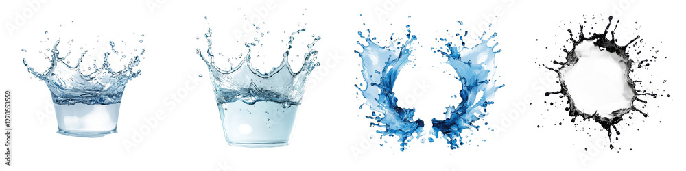 Vivid and dynamic image showcasing a powerful water splash effect with a crown like shape creating a visually striking and energetic scene of fluid motion and impact Vivid and dynamic image showcasing a powerful water splash effect with a crown like shape creating a visually striking and energetic scene of fluid motion and impact