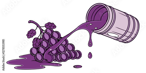 Dripping Purple Grape Jam Flowing Slowly. Perfect for: Wine festivals, Breakfast promotions, Healthy food marketing