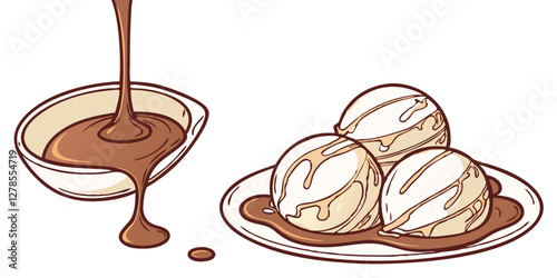 Thick Caramel Sauce Dripping into Large Glossy Droplets. Perfect for: Ice cream ads, Gourmet dessert promotions, Coffee visuals