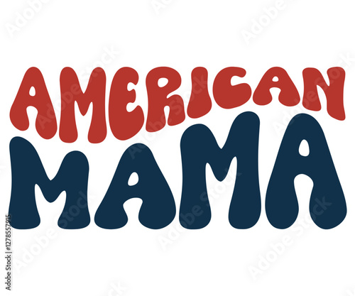 American mama, American mum vector