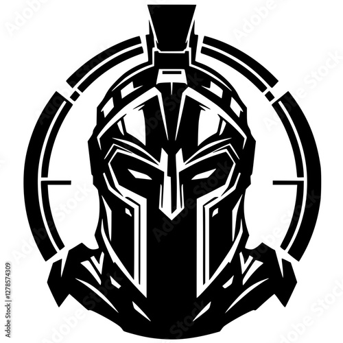 Modern spartan helmet silhouette