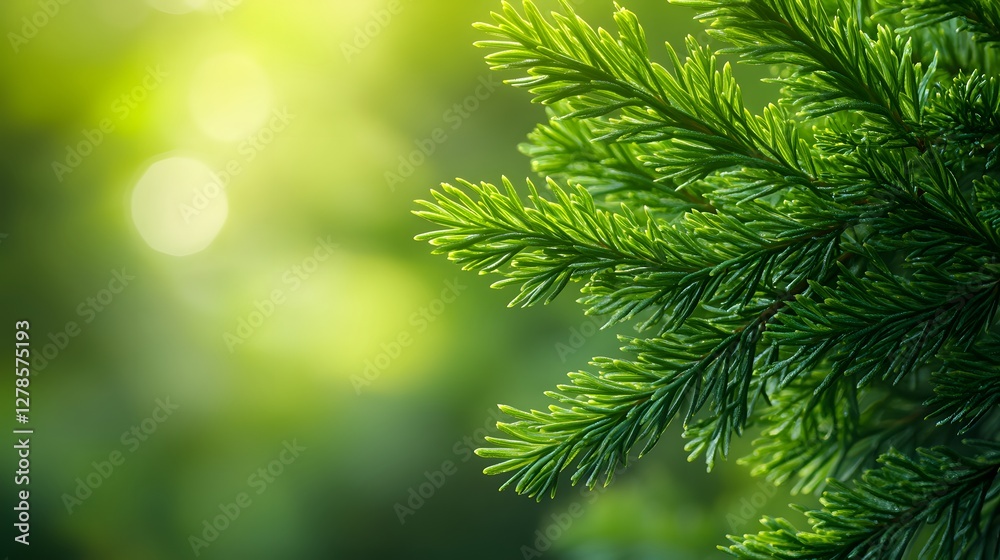 Bright evergreen cedar branches showcase vibrant green needles with natural sunlight filtering through, capturing detailed leaf textures and fresh forest foliage in luminous tones nature photography Bright evergreen cedar branches showcase vibrant green needles with natural sunlight filtering through, capturing detailed leaf textures and fresh forest foliage in luminous tones nature photography