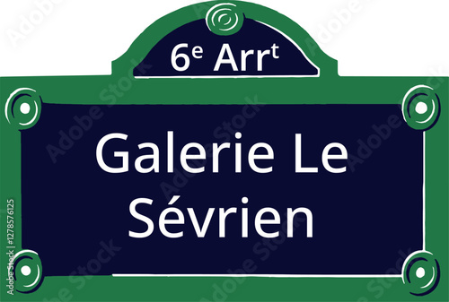 6e Arrt, Elegant Parisian Street Sign