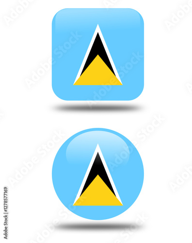 Free Download  3d look  flag of saint lucia - GFXLoad