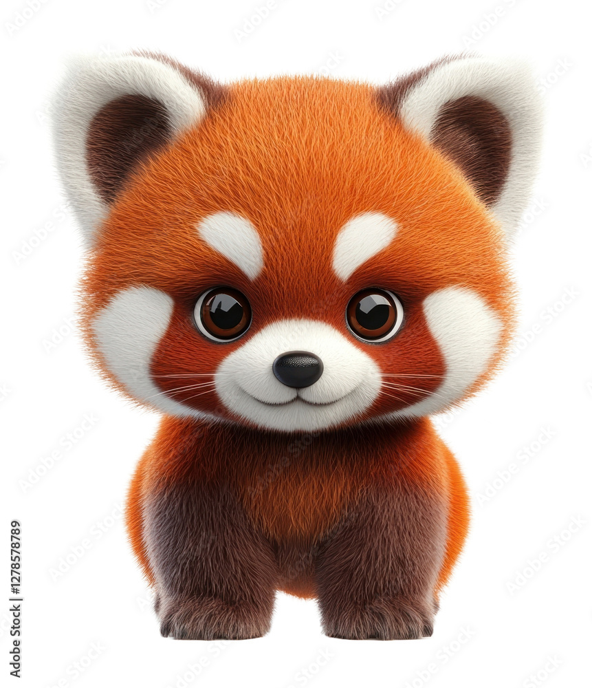 Obraz premium PNG Red Panda illustration creature cartoon.