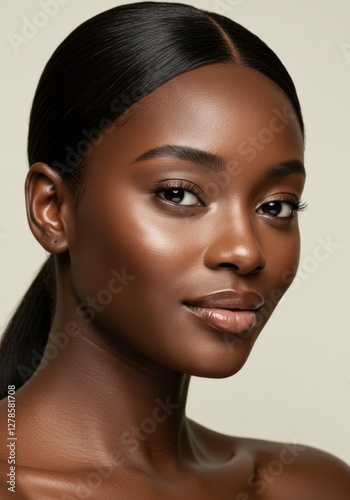 A woman indulges in her skincare routine, showcasing glowing skin and self-care rituals. Perfect for beauty, wellness, and lifestyle themes