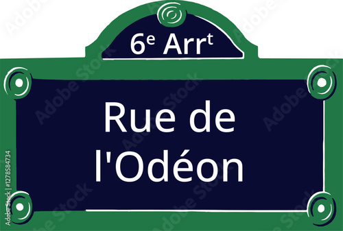 6e Arrt, Elegant Parisian Street Sign photo