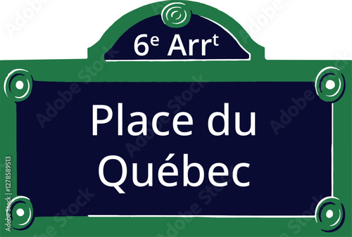 6e Arrt, Elegant Parisian Street Sign photo