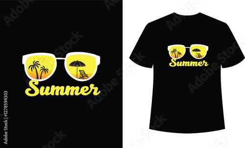 Summer t shirt design