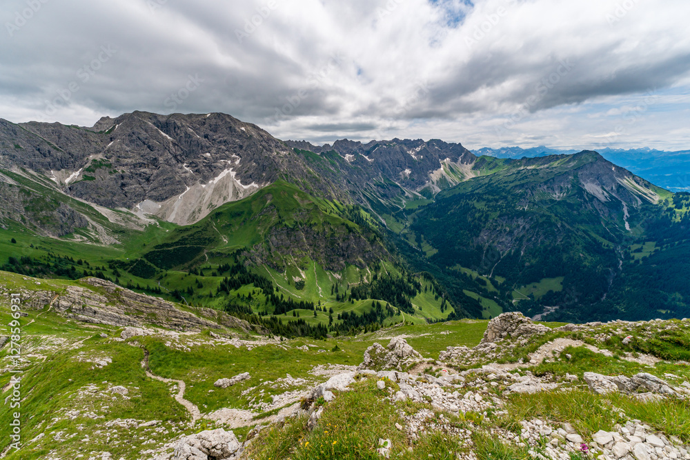 Breitenberg mountain view in Allgau region with scenic landscape and hiking trails
