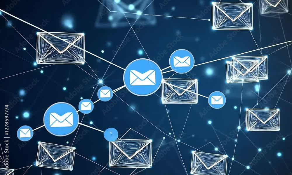 Global email network, digital communication