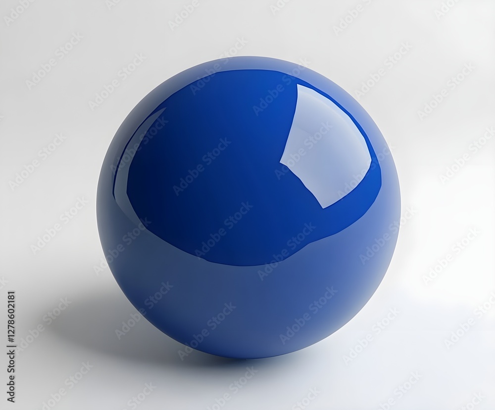 Three dimensional render of a blue sphere Three dimensional render of a blue sphere