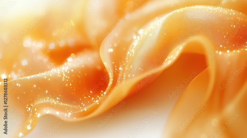 Gentle folds of soft orange fabric create a sense of elegance and warmth. The material shimmers subtly, catching light beautifully, perfect for artistic projects or fashion design Gentle folds of soft orange fabric create a sense of elegance and warmth. The material shimmers subtly, catching light beautifully, perfect for artistic projects or fashion design